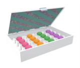 Box of macaroons with personalized cover